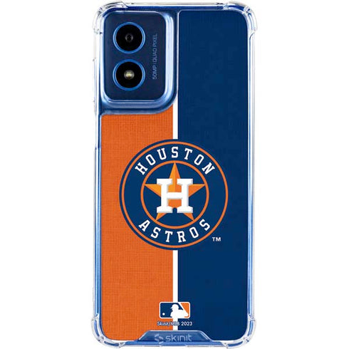 MLB Houston Astros Split Moto G 5G (2024) Clear Case